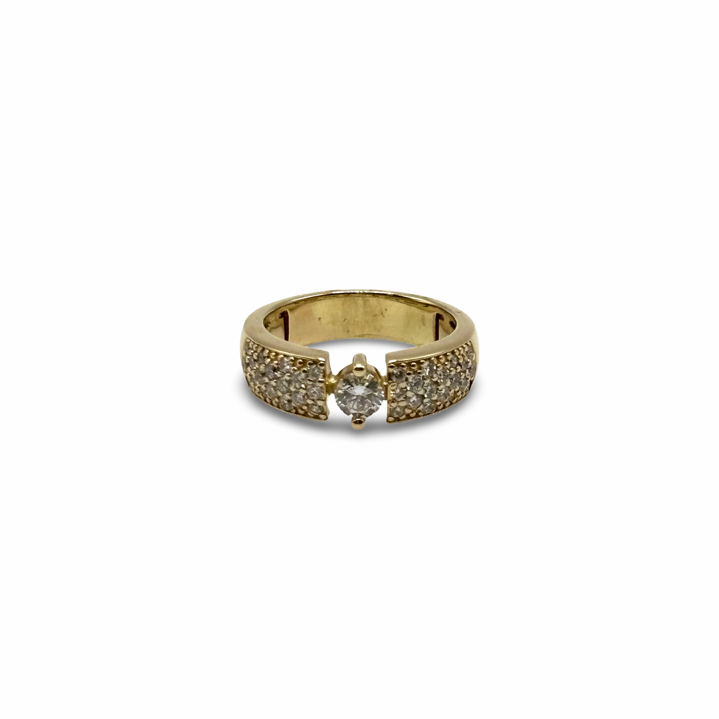 Ring Solitär Gelbgold 585 / 14kt Brillanten