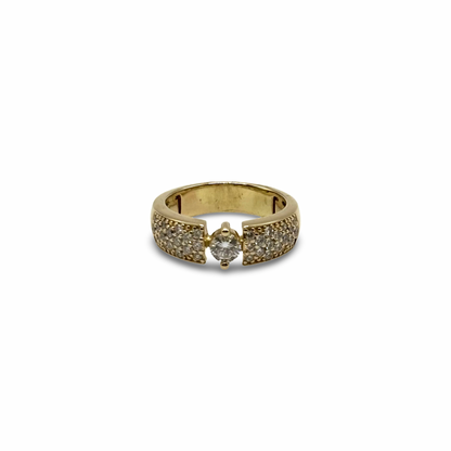 Ring Solitär Gelbgold 585 / 14kt Brillanten