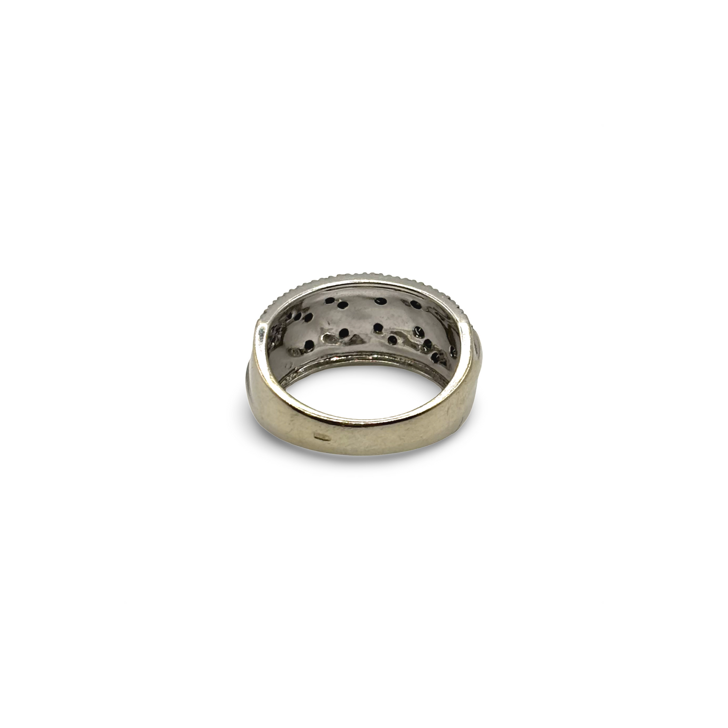 Ring Weißgold 585 / 14kt schwarze & weiße Diamanten
