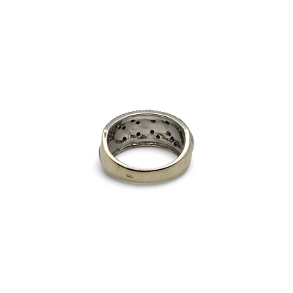 Ring Weißgold 585 / 14kt schwarze & weiße Diamanten