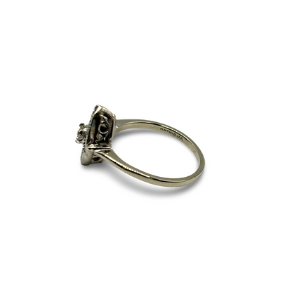 Ring Art Deco Weißgold 585 / 14kt Diamant