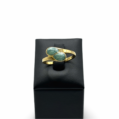 Ring Gelbgold 585 / 14kt synthetische Steine