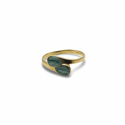 Ring Gelbgold 585 / 14kt synthetische Steine