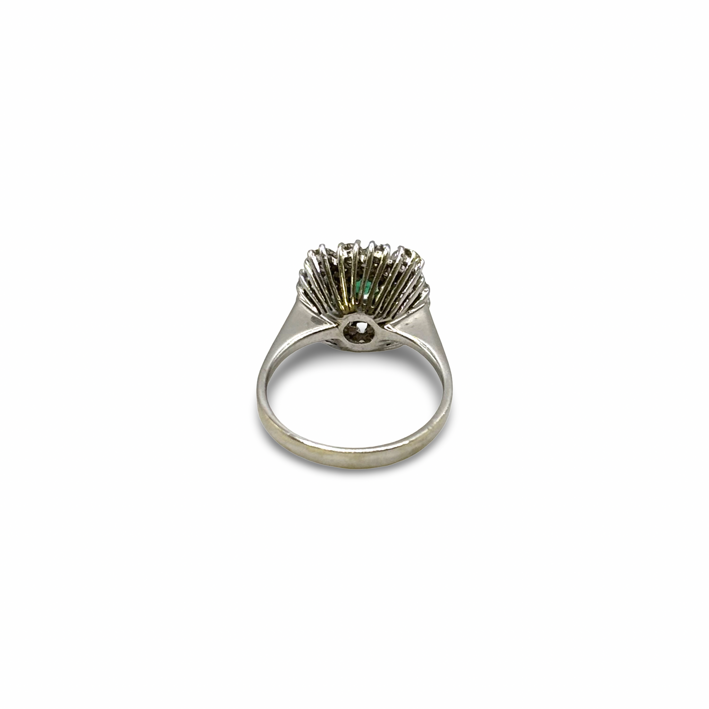Ring Weißgold 585 / 14kt Smaragd Diamanten