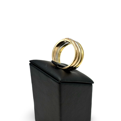 Ring Tricolor Gelb/-Weiß/-Roségold 750 / 18kt Diamanten