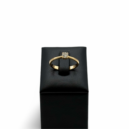 Ring Solitär Roségold 585 / 14kt Diamant