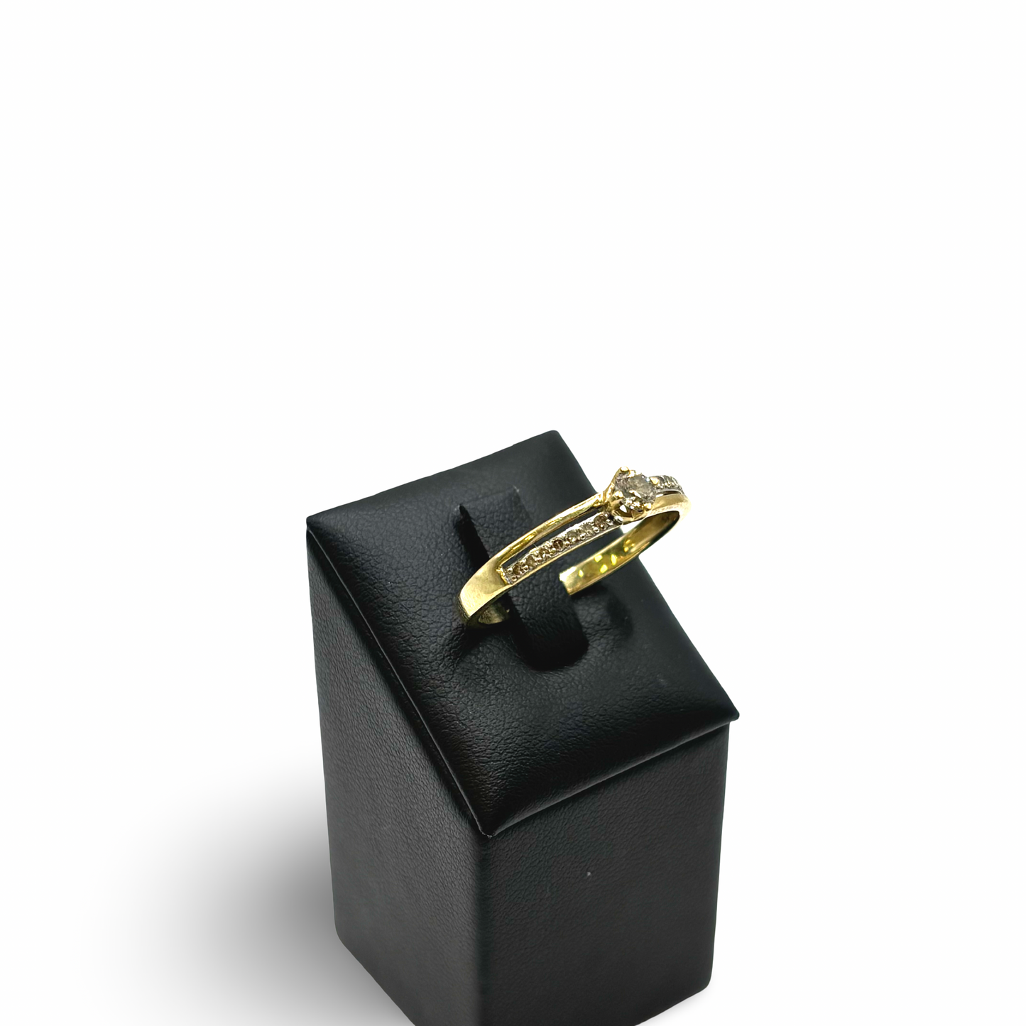 Ring Solitär Gelbgold 375 / 9kt Diamanten