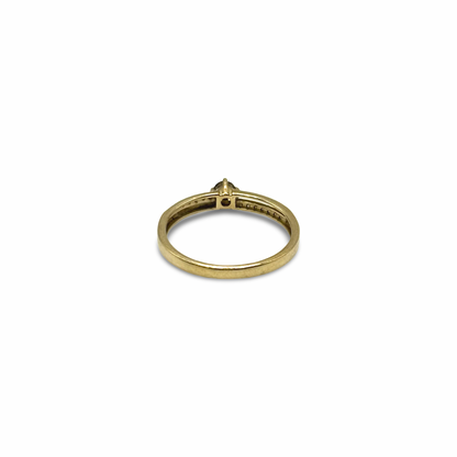 Ring Solitär Gelbgold 375 / 9kt Diamanten