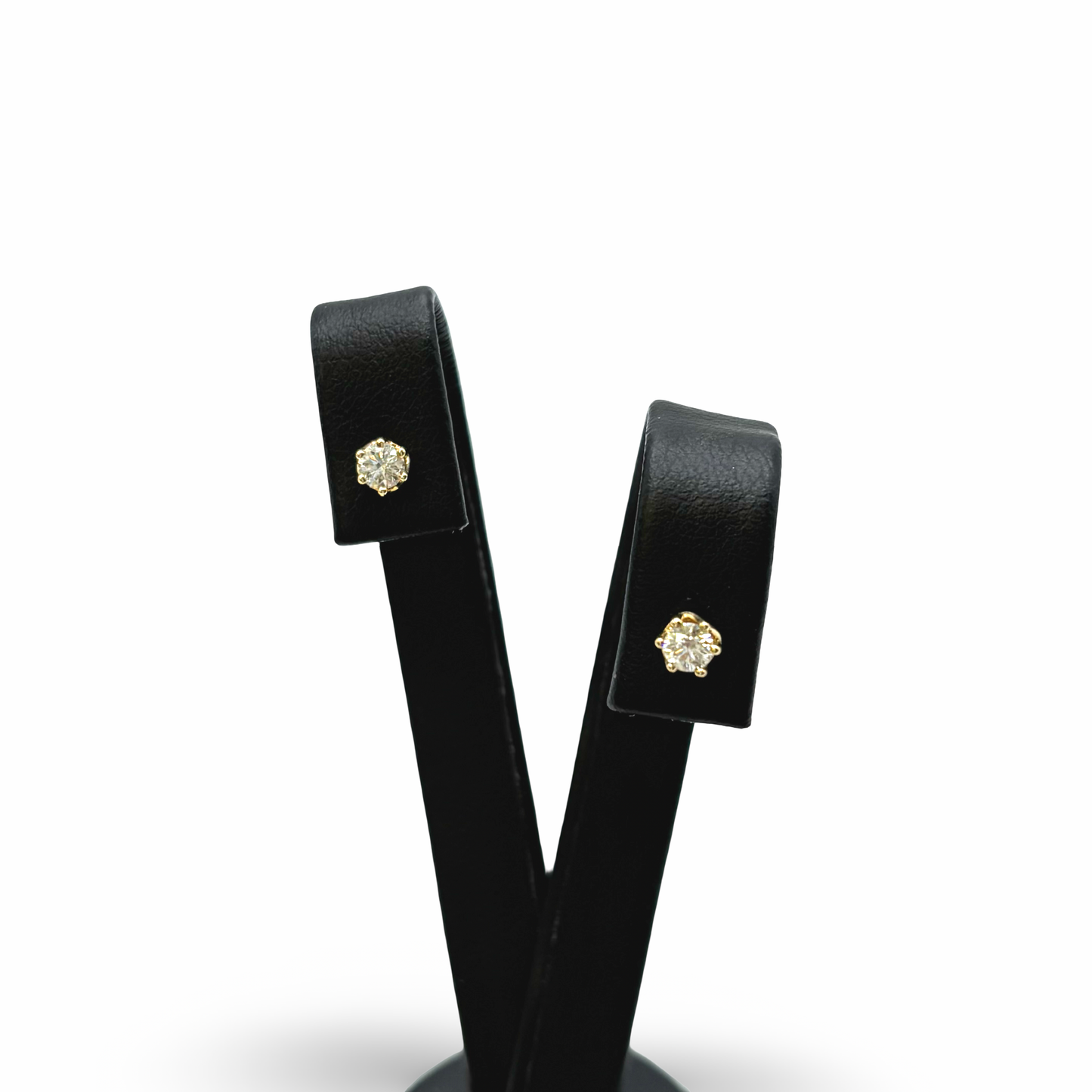 Ohrstecker Solitär Gelbgold 585 / 14kt Diamanten