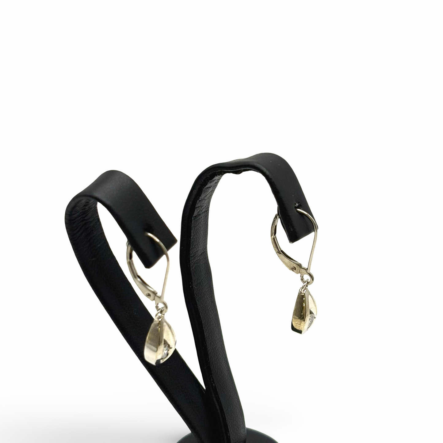 Ohrhänger Tropfen Weißgold 585 / 14kt Diamanten