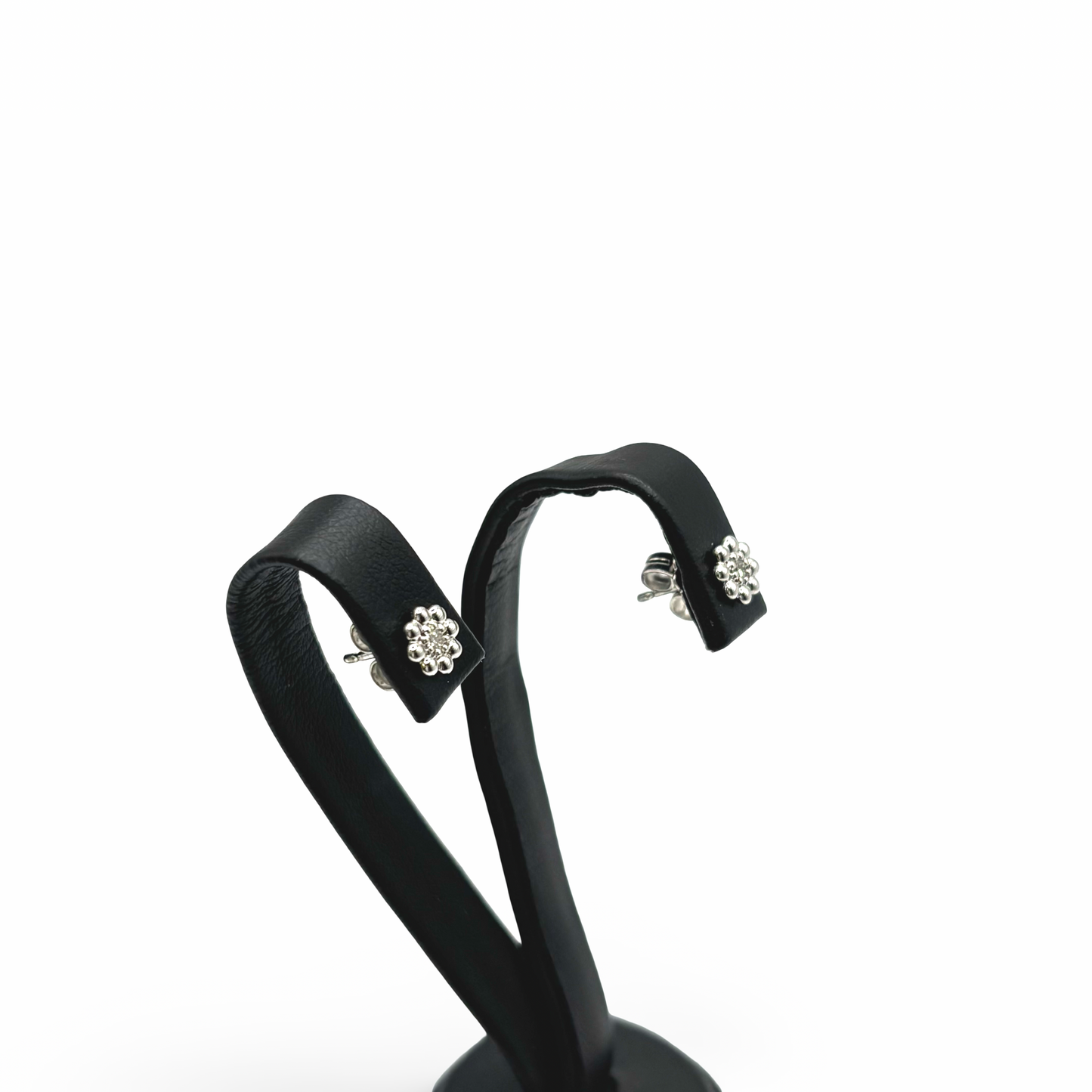 Ohrstecker Blume Weißgold 585 / 14kt Diamanten