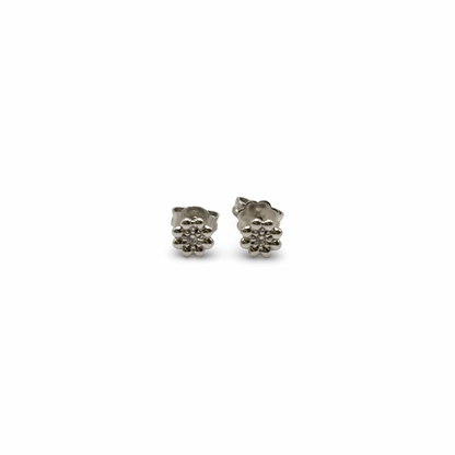 Ohrstecker Blume Weißgold 585 / 14kt Diamanten