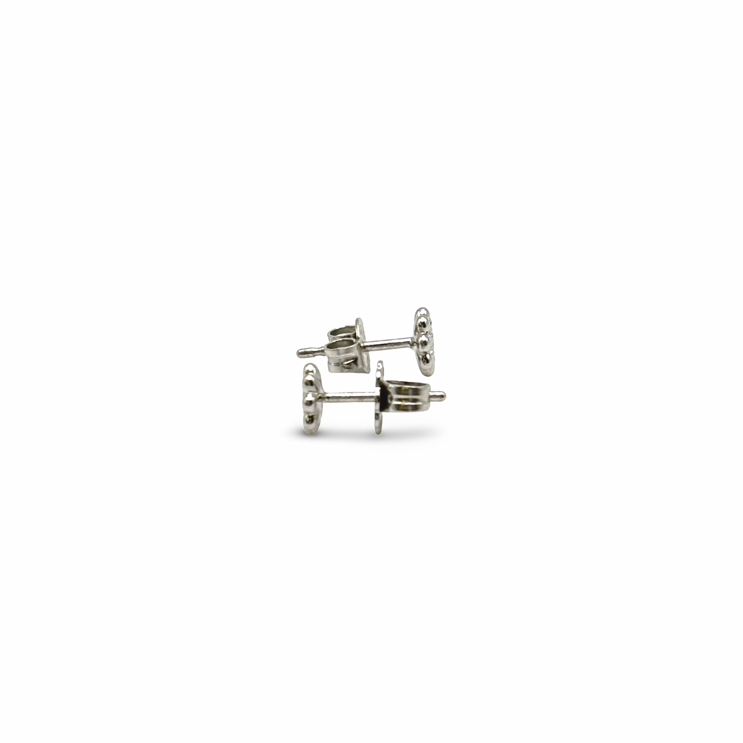 Ohrstecker Blume Weißgold 585 / 14kt Diamanten