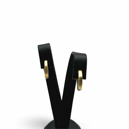 Ohrstecker Creolen Weiß/-Gelbgold 750 / 18kt