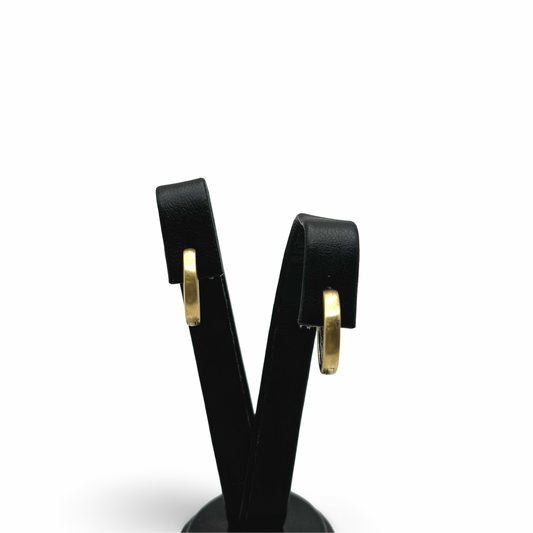 Ohrstecker Creolen Weiß/-Gelbgold 750 / 18kt