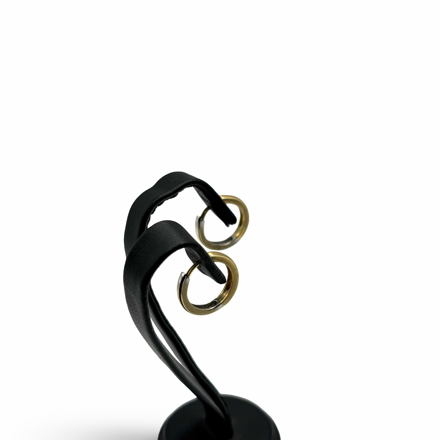 Ohrstecker Creolen Weiß/-Gelbgold 750 / 18kt