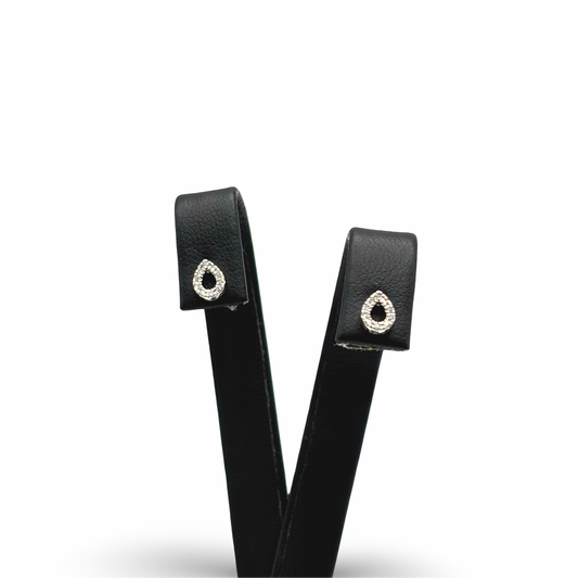 Ohrstecker Tropfen Weißgold 585 / 14kt Diamanten