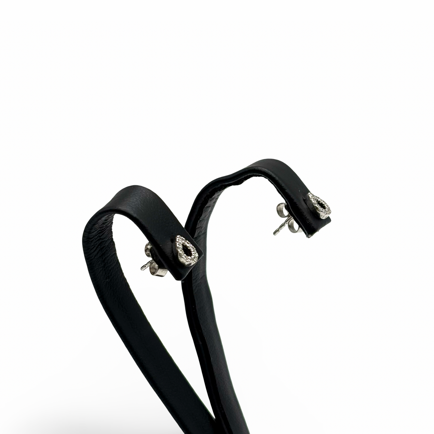 Ohrstecker Tropfen Weißgold 585 / 14kt Diamanten