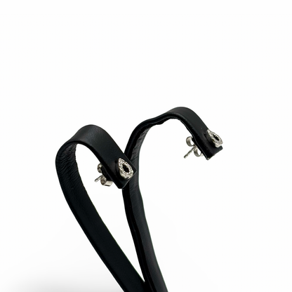 Ohrstecker Tropfen Weißgold 585 / 14kt Diamanten