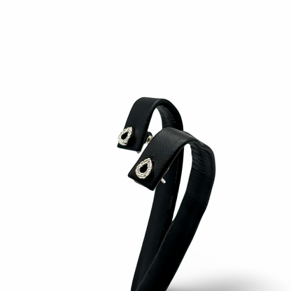 Ohrstecker Tropfen Weißgold 585 / 14kt Diamanten