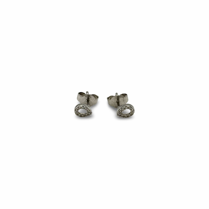 Ohrstecker Tropfen Weißgold 585 / 14kt Diamanten