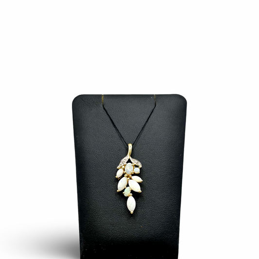 Anhänger Opale Gelbgold 585 / 14kt Diamanten