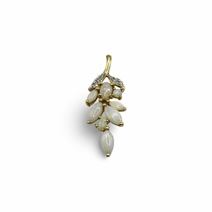 Anhänger Opale Gelbgold 585 / 14kt Diamanten
