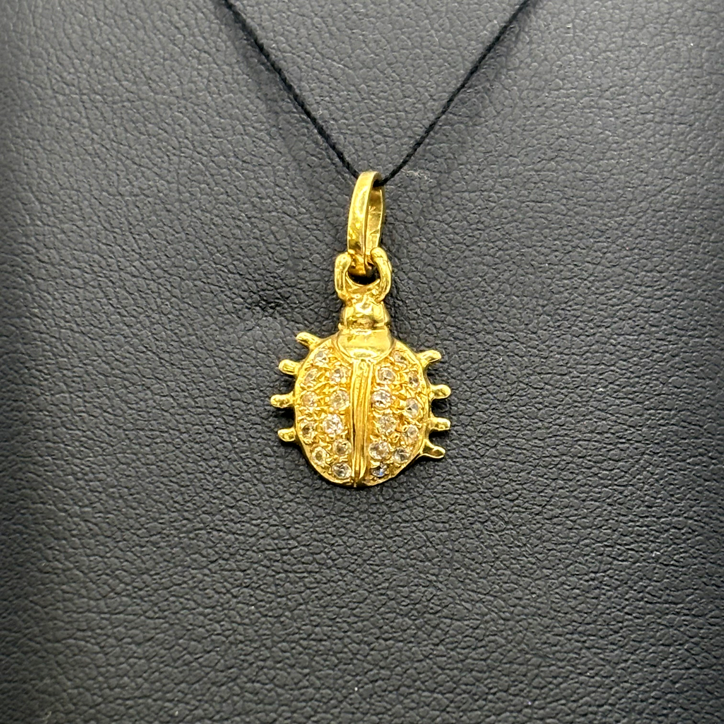 Anhänger Marienkäfer Gelbgold 750 / 18kt Diamanten