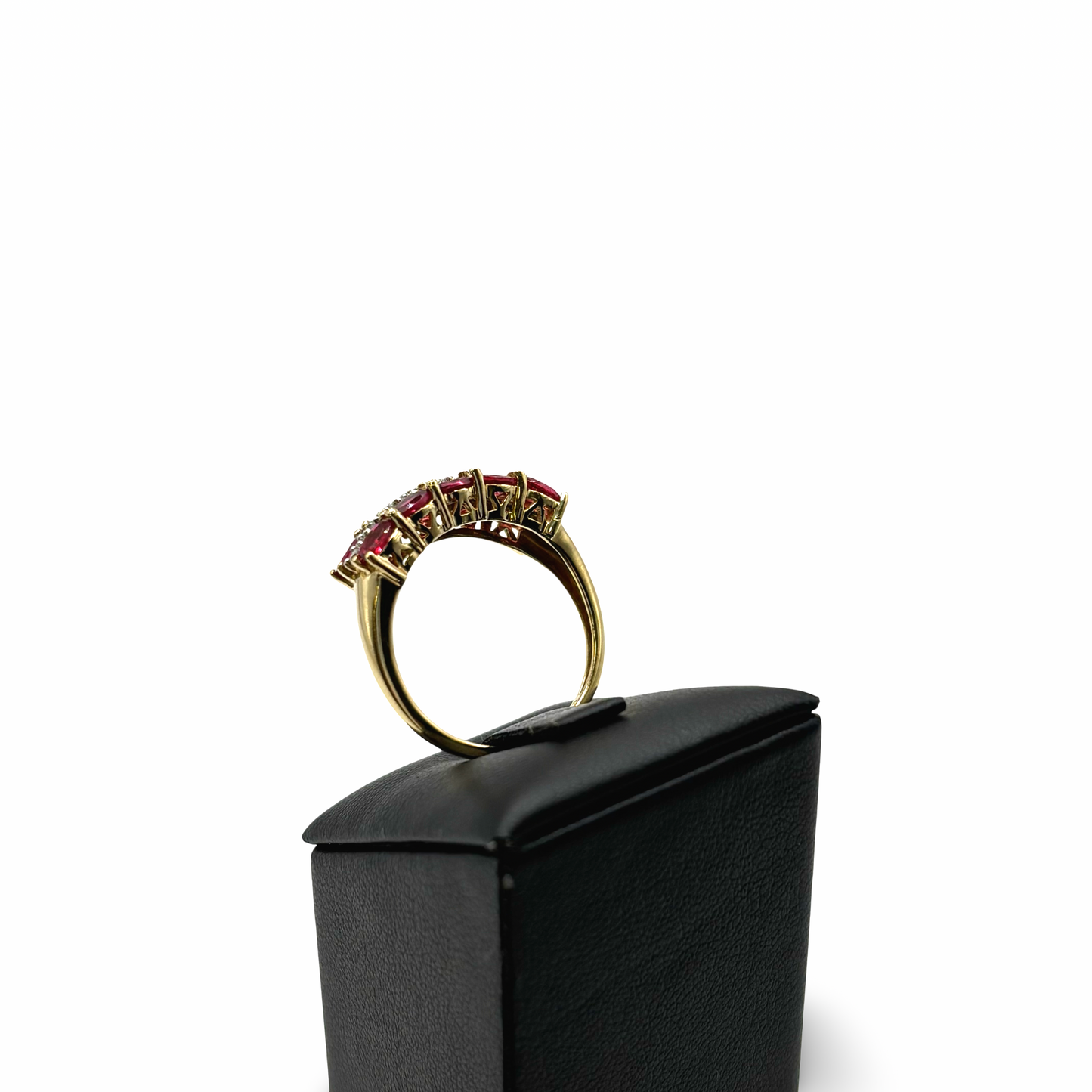 Ring Cocktail Gelbgold 585 / 14kt Diamanten und Spinelle