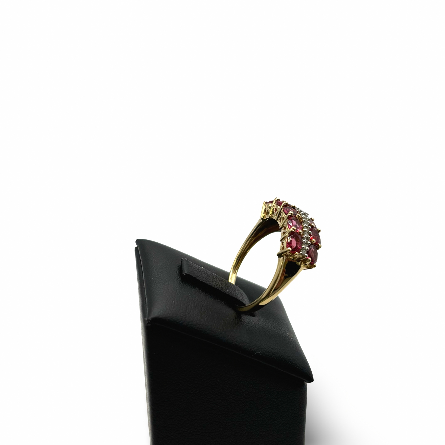 Ring Cocktail Gelbgold 585 / 14kt Diamanten und Spinelle