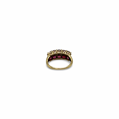 Ring Cocktail Gelbgold 585 / 14kt Diamanten und Spinelle