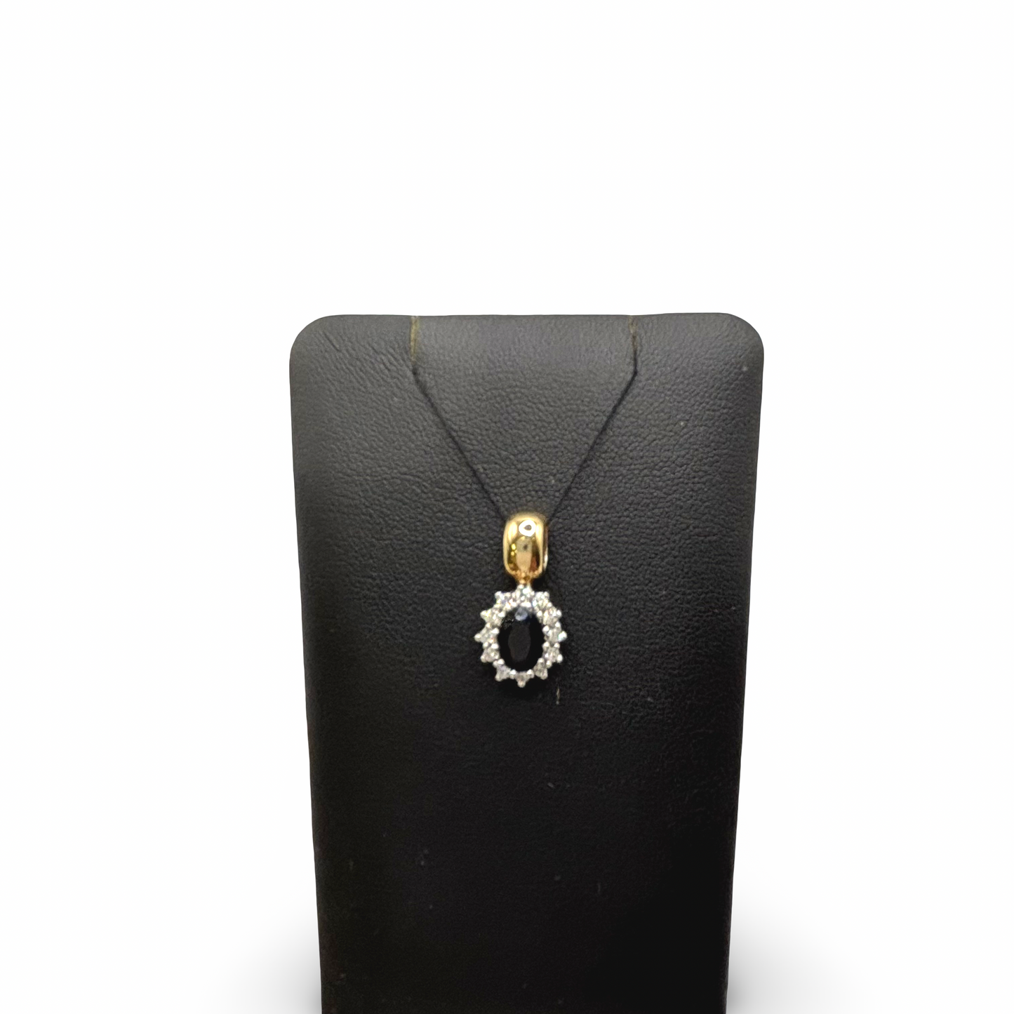 Anhänger Gold 585 / 14kt Diamanten Saphir