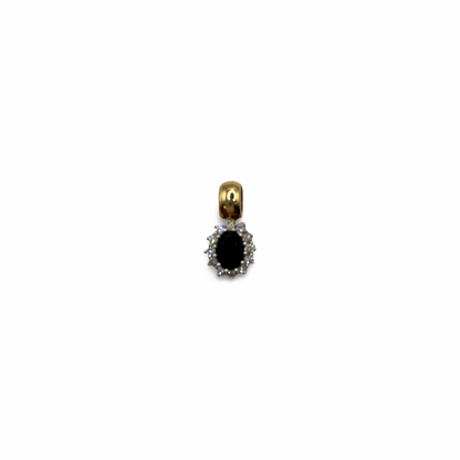Anhänger Gold 585 / 14kt Diamanten Saphir