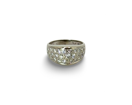 Ring, Weißgold, 750/18K, Brillanten, 1ct Besatz