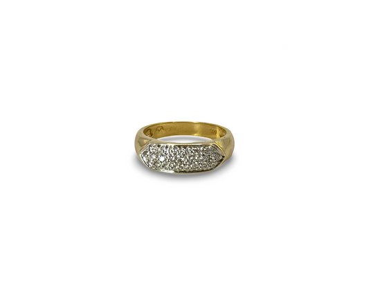 Ring, 585, 14 Karat, Brillanten, Zarge, Diamanten