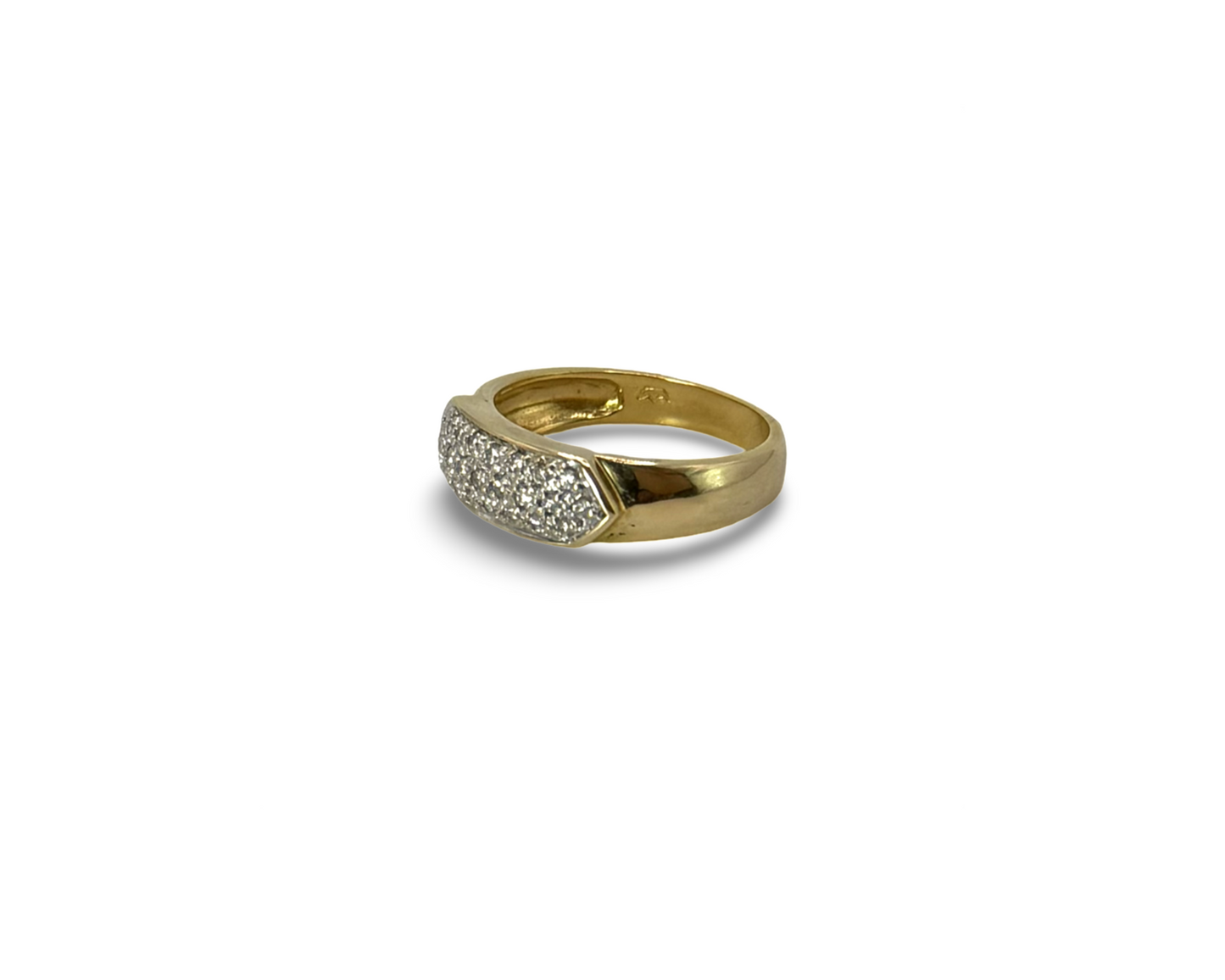 Ring, 585, 14 Karat, Brillanten, Zarge, Diamanten